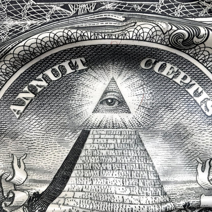Tableau froissé - Dollar Américain "Œil de la Providence" - Luxartis