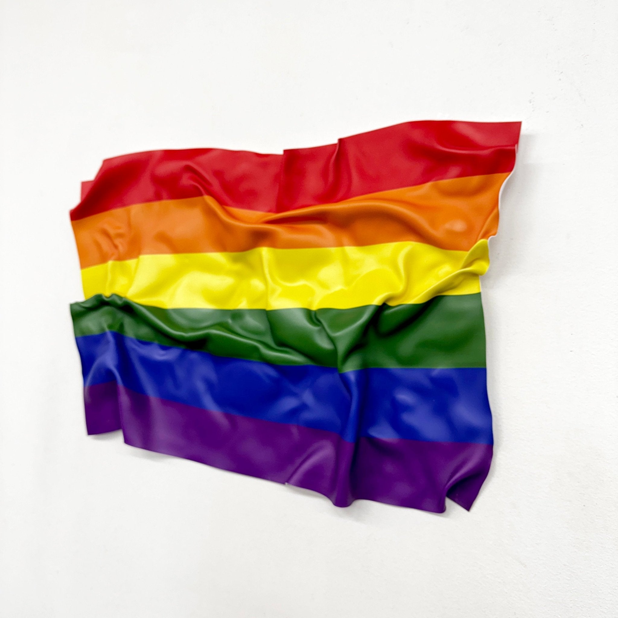 Tableau froissé - Drapeau Arc - en - ciel "Pride" LGBT - Luxartis
