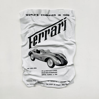 Tableau froissé - Ferrari Testa Rosa - Luxartis