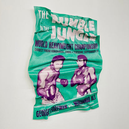 Tableau froissé - George Foreman Vs Muhammad Ali - Luxartis