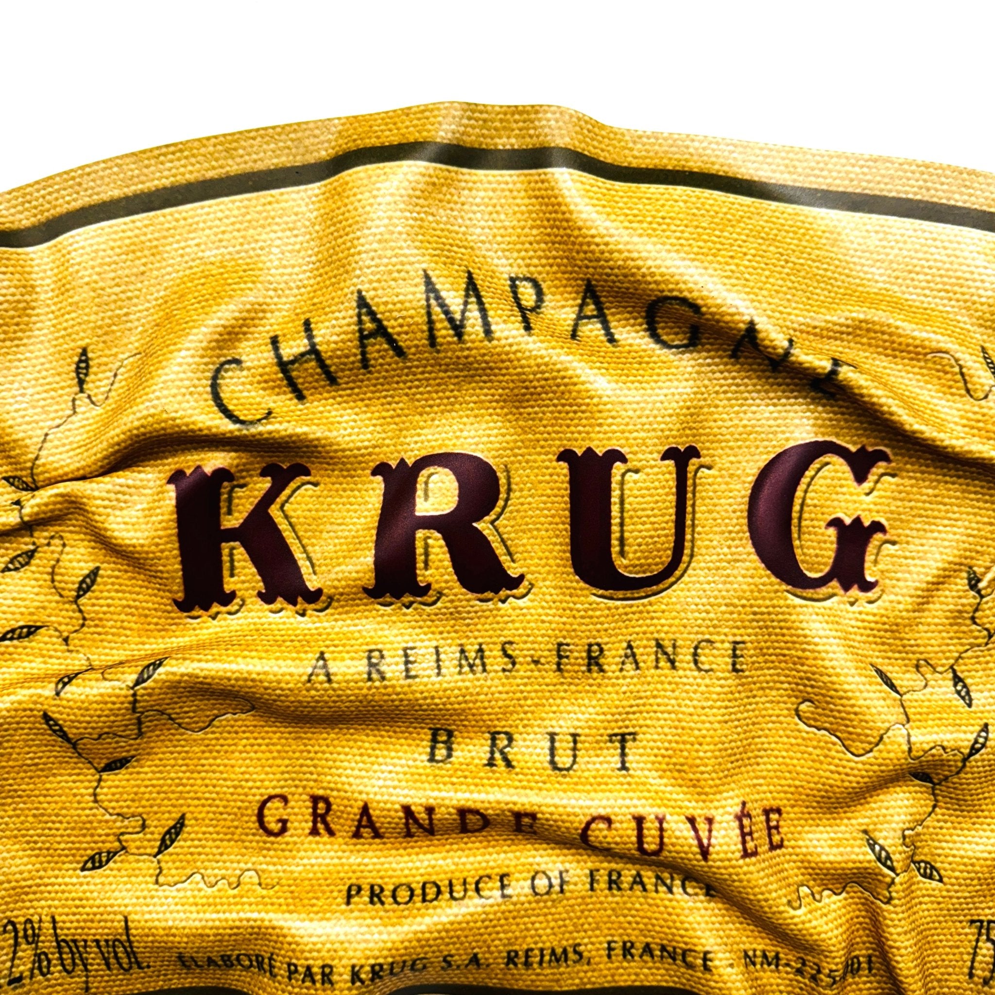 Tableau froissé - Krug Champagne (Petit Format) - Luxartis