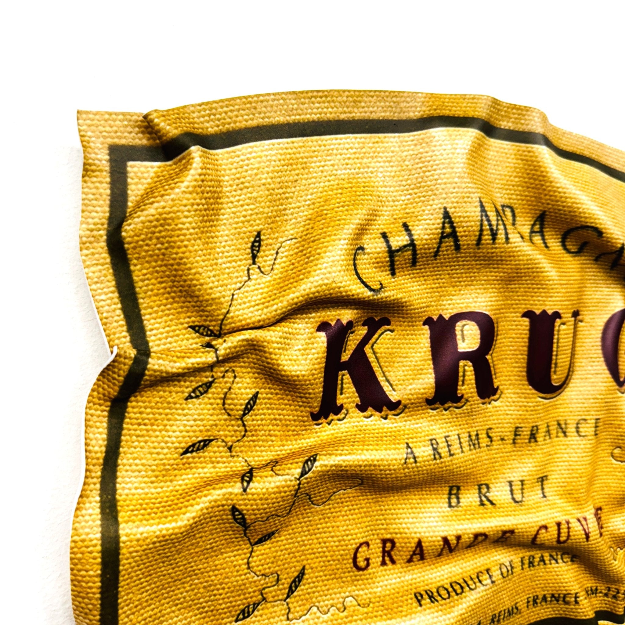 Tableau froissé - Krug Champagne (Petit Format) - Luxartis