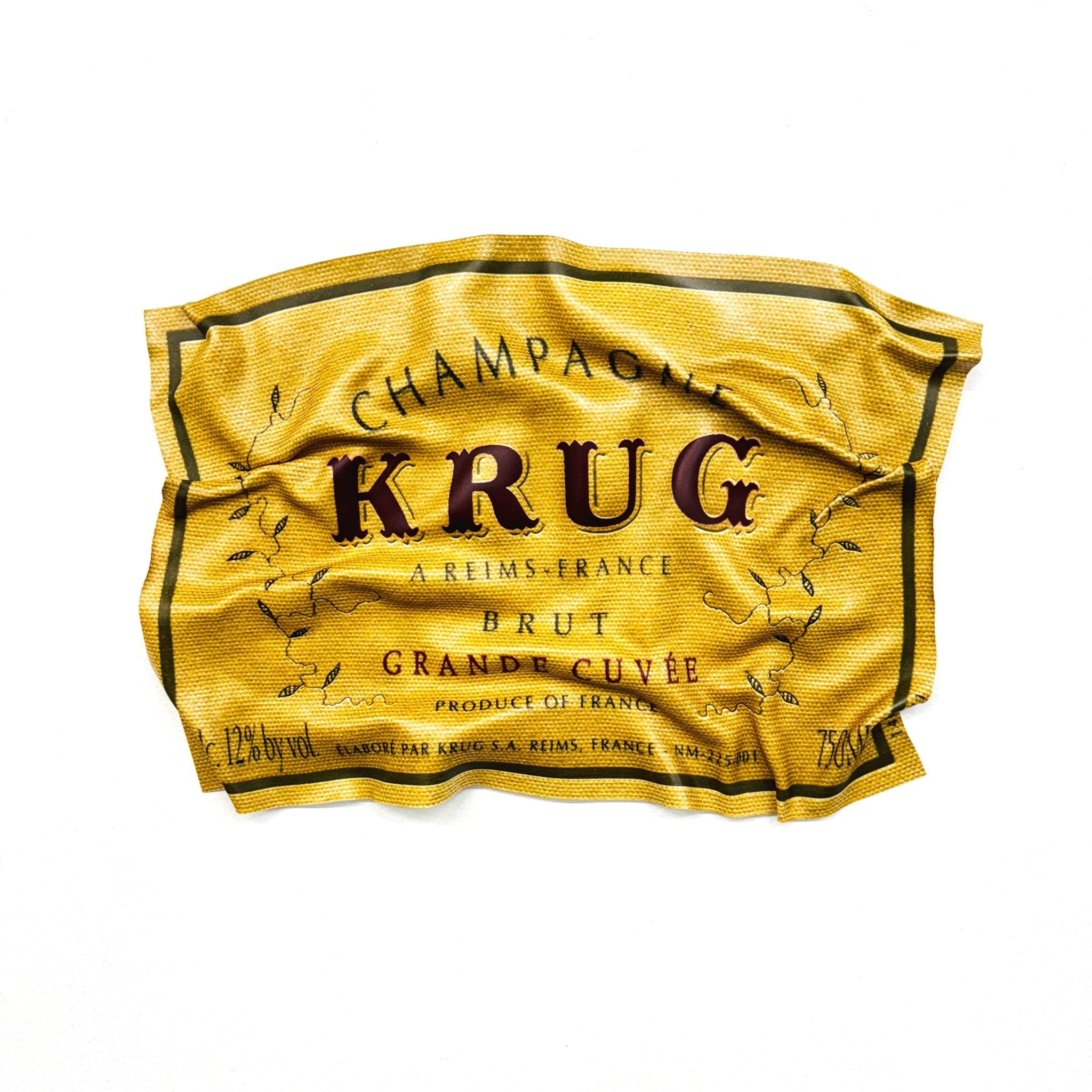 Tableau froissé - Krug Champagne (Petit Format) - Luxartis