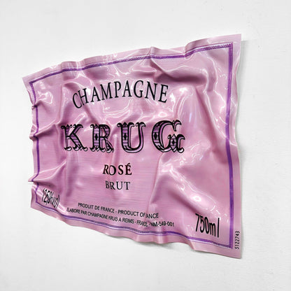 Tableau froissé - Krug Rosé Champagne - Luxartis