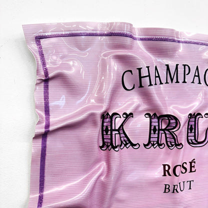 Tableau froissé - Krug Rosé Champagne - Luxartis