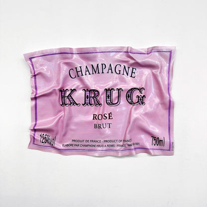 Tableau froissé - Krug Rosé Champagne - Luxartis