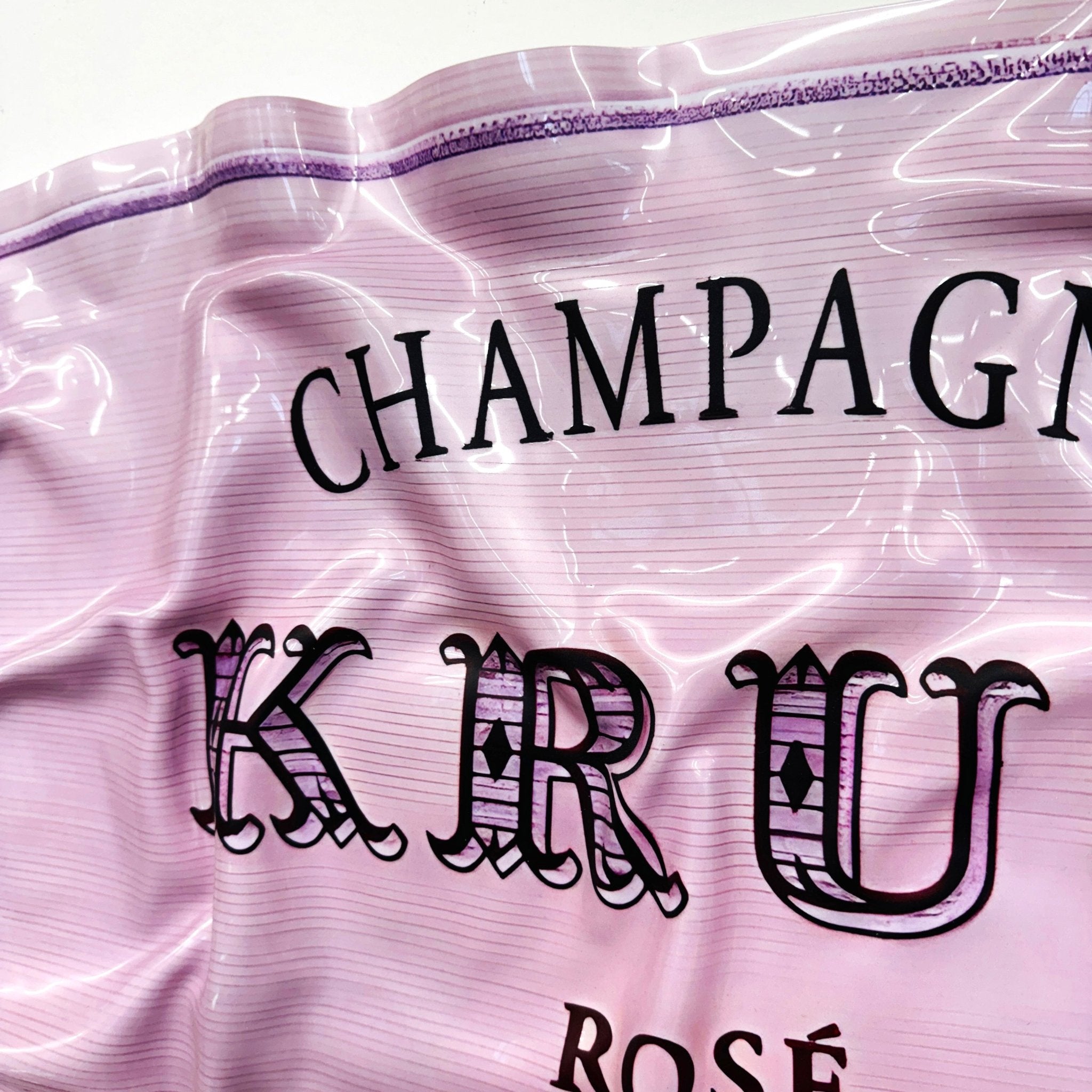 Tableau froissé - Krug Rosé Champagne - Luxartis