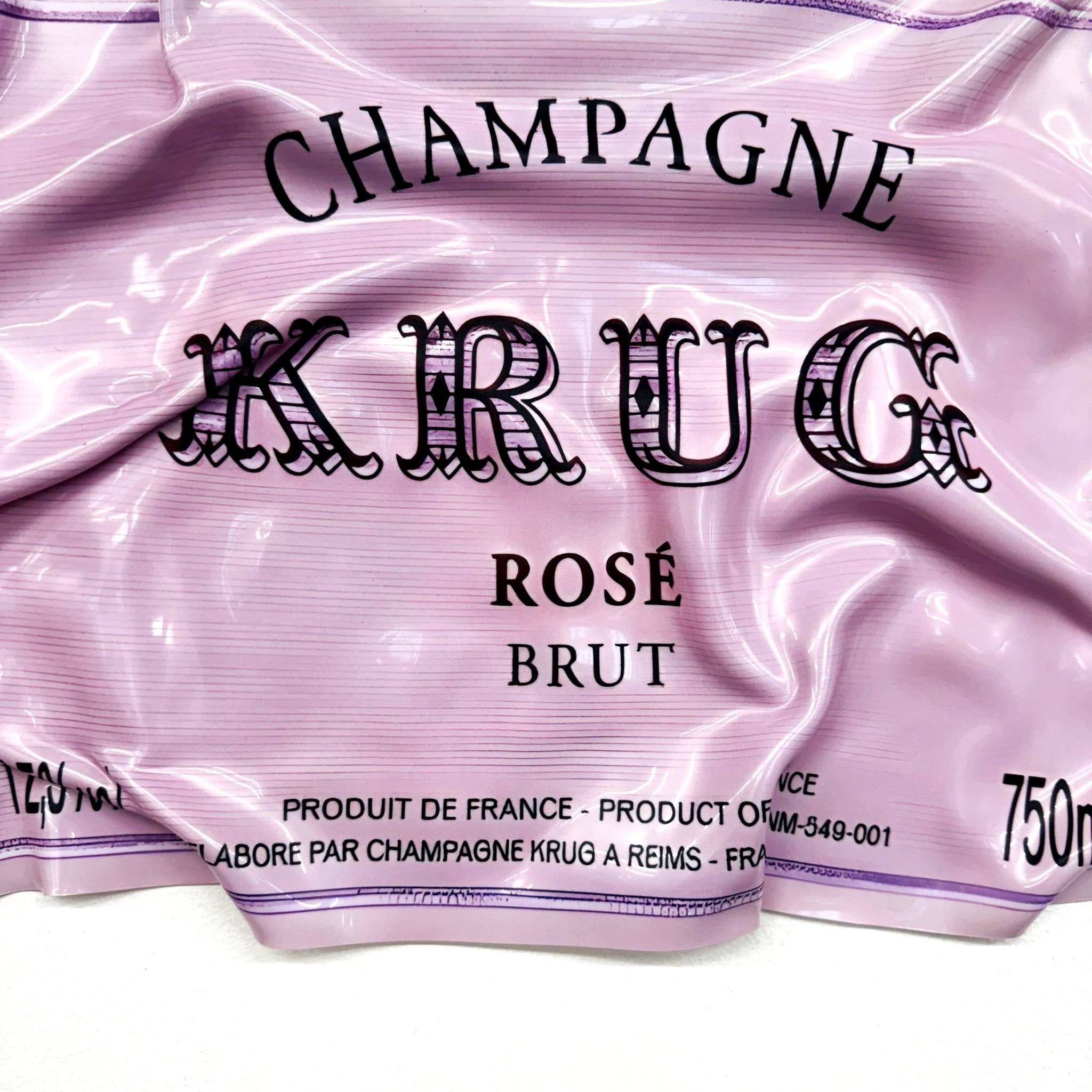 Tableau froissé - Krug Rosé (Petit Format) - Luxartis