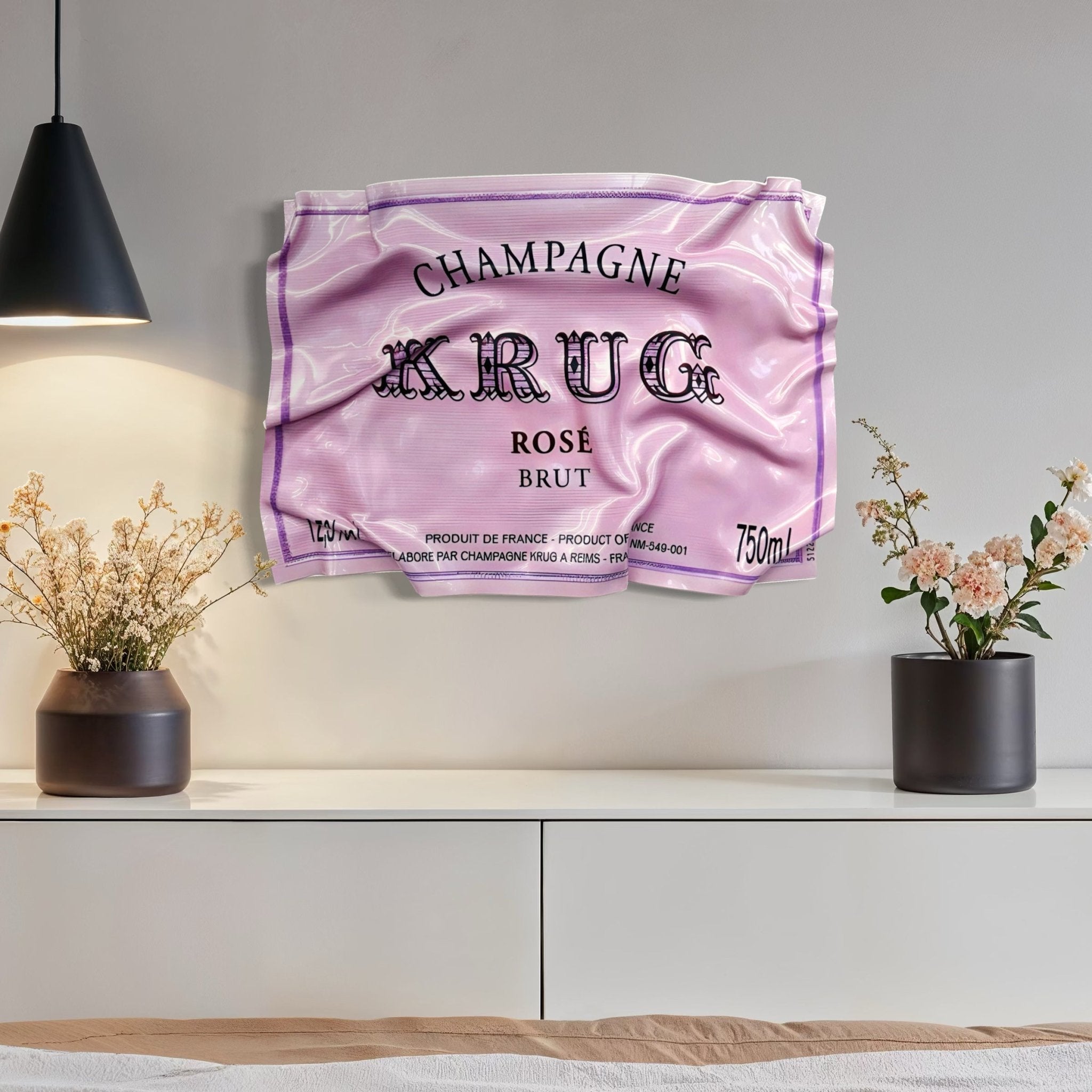 Tableau froissé - Krug Rosé (Petit Format) - Luxartis