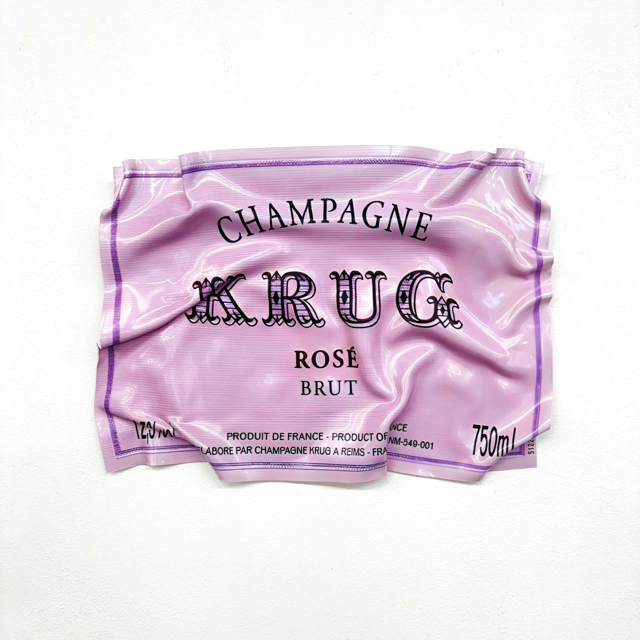 Tableau froissé - Krug Rosé (Petit Format) - Luxartis