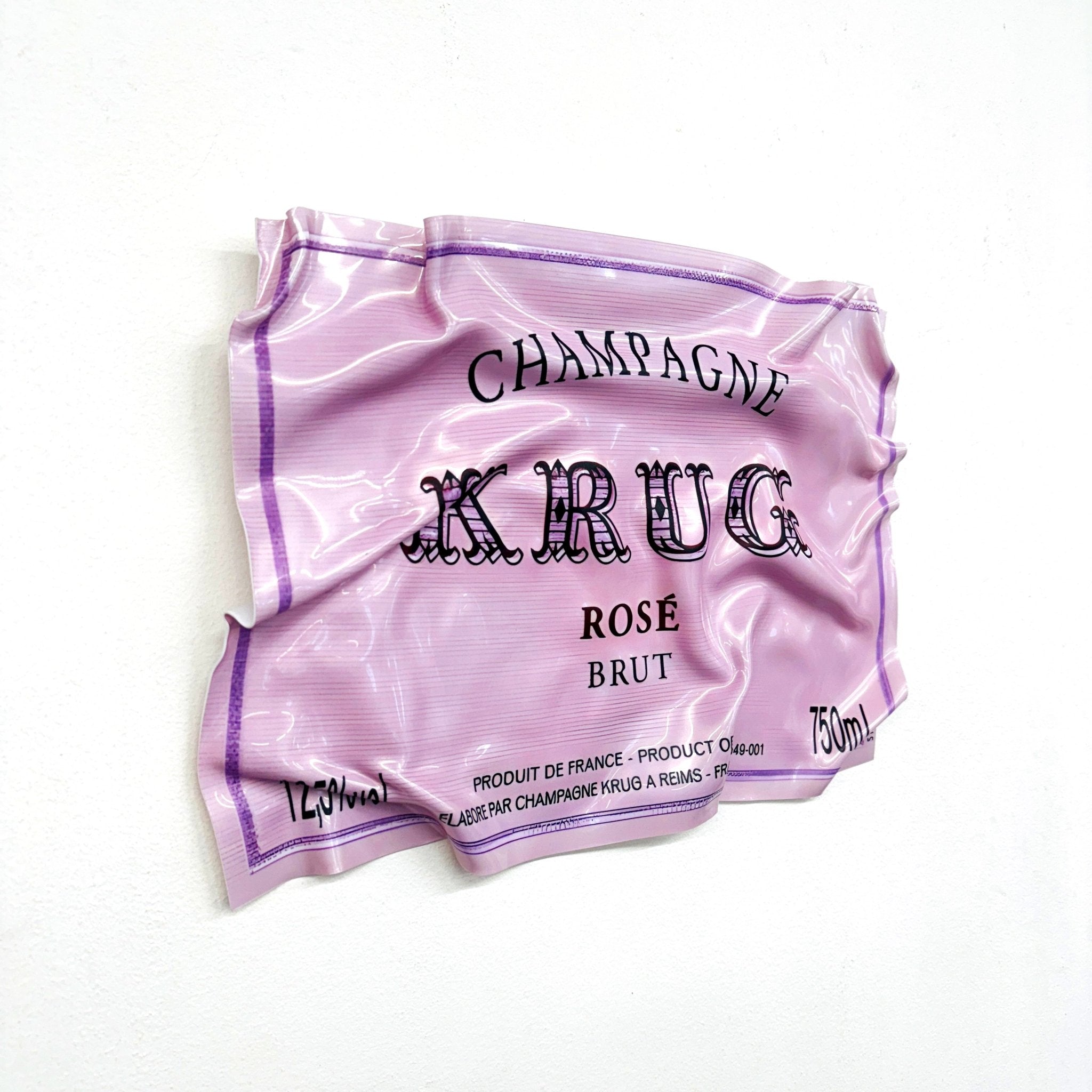 Tableau froissé - Krug Rosé (Petit Format) - Luxartis