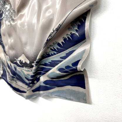 Tableau froissé - La Grande Vague de Kanagawa "Hokusai" - Luxartis