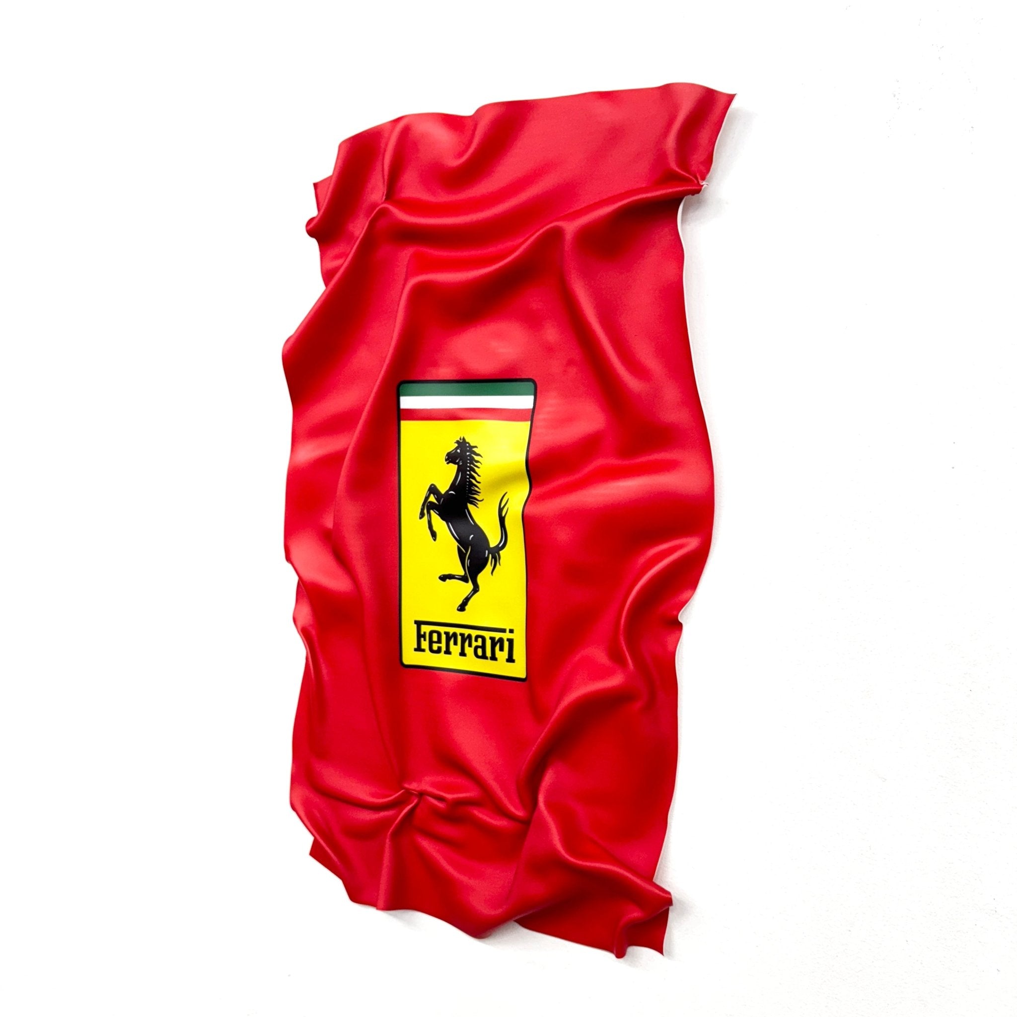 Tableau froissé - Logo Ferrari "Scuderia Rouge" - Luxartis
