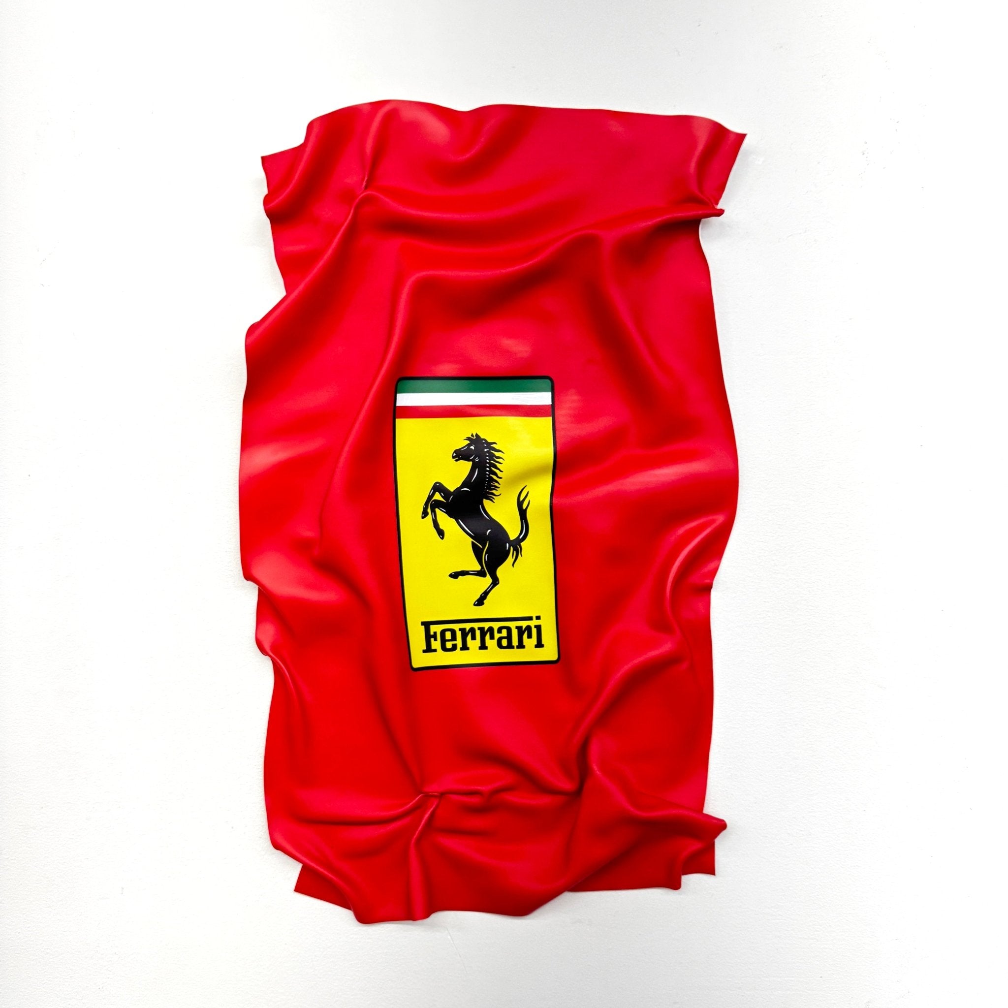 Tableau froissé - Logo Ferrari "Scuderia Rouge" - Luxartis