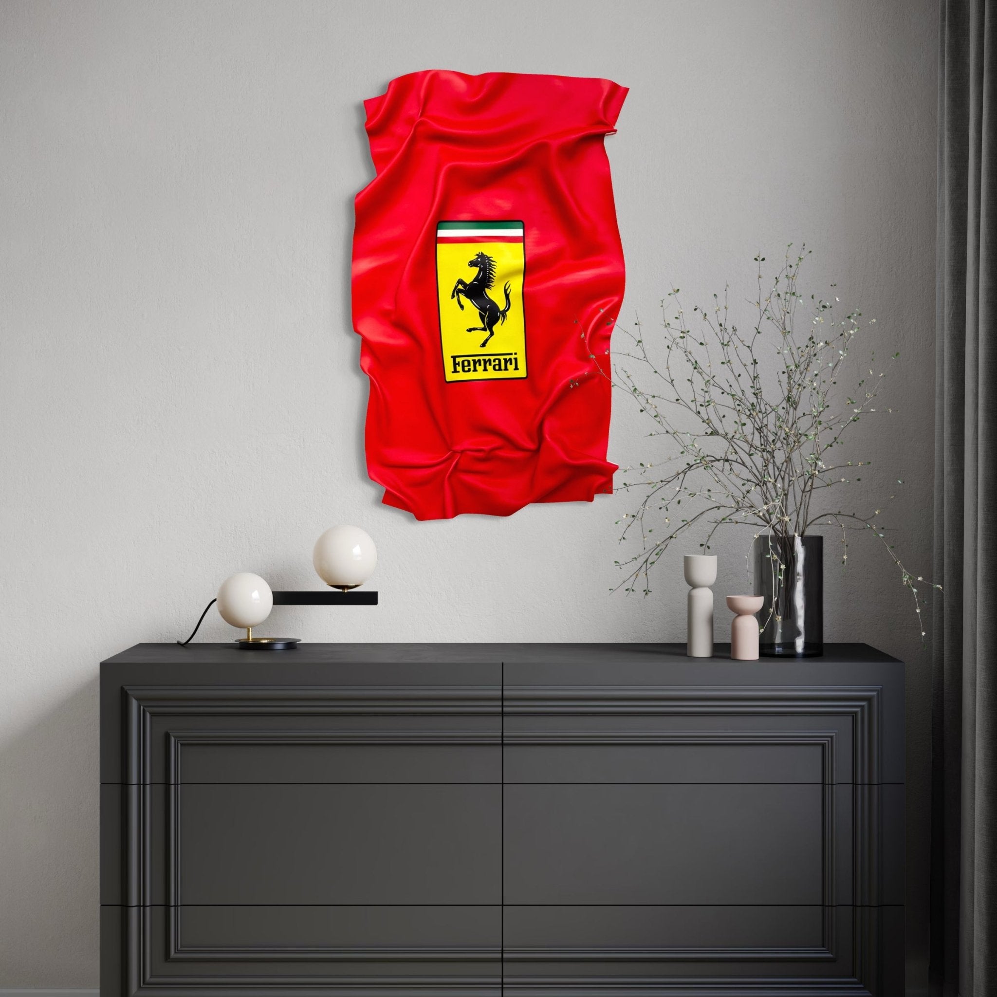 Tableau froissé - Logo Ferrari "Scuderia Rouge" - Luxartis