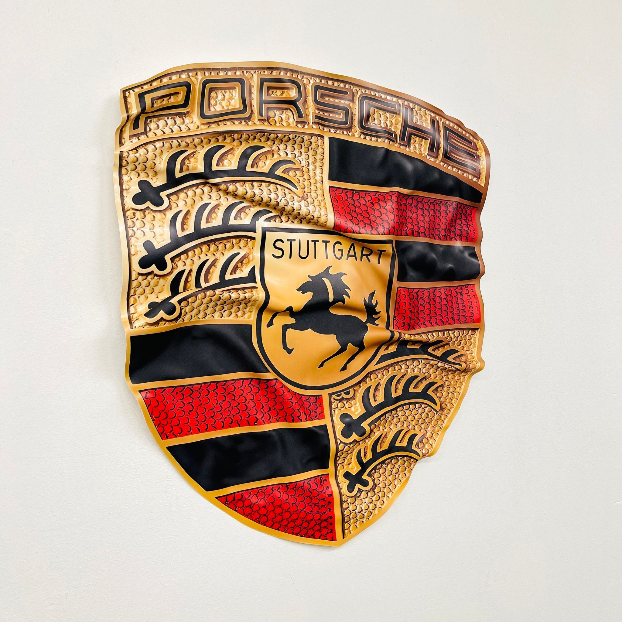 Tableau froissé - Logo Porsche - Luxartis