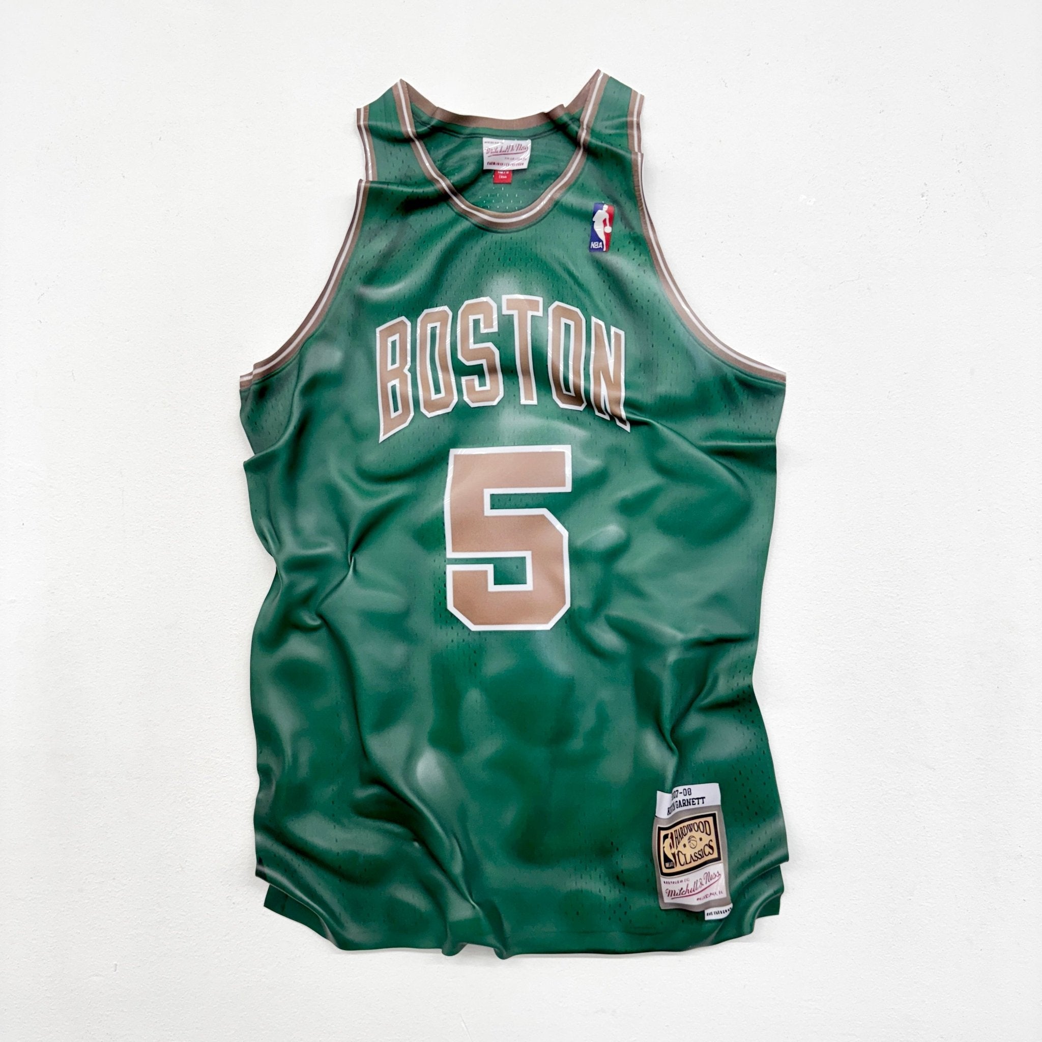 Tableau froissé - Maillot NBA "Boston 5" - Luxartis