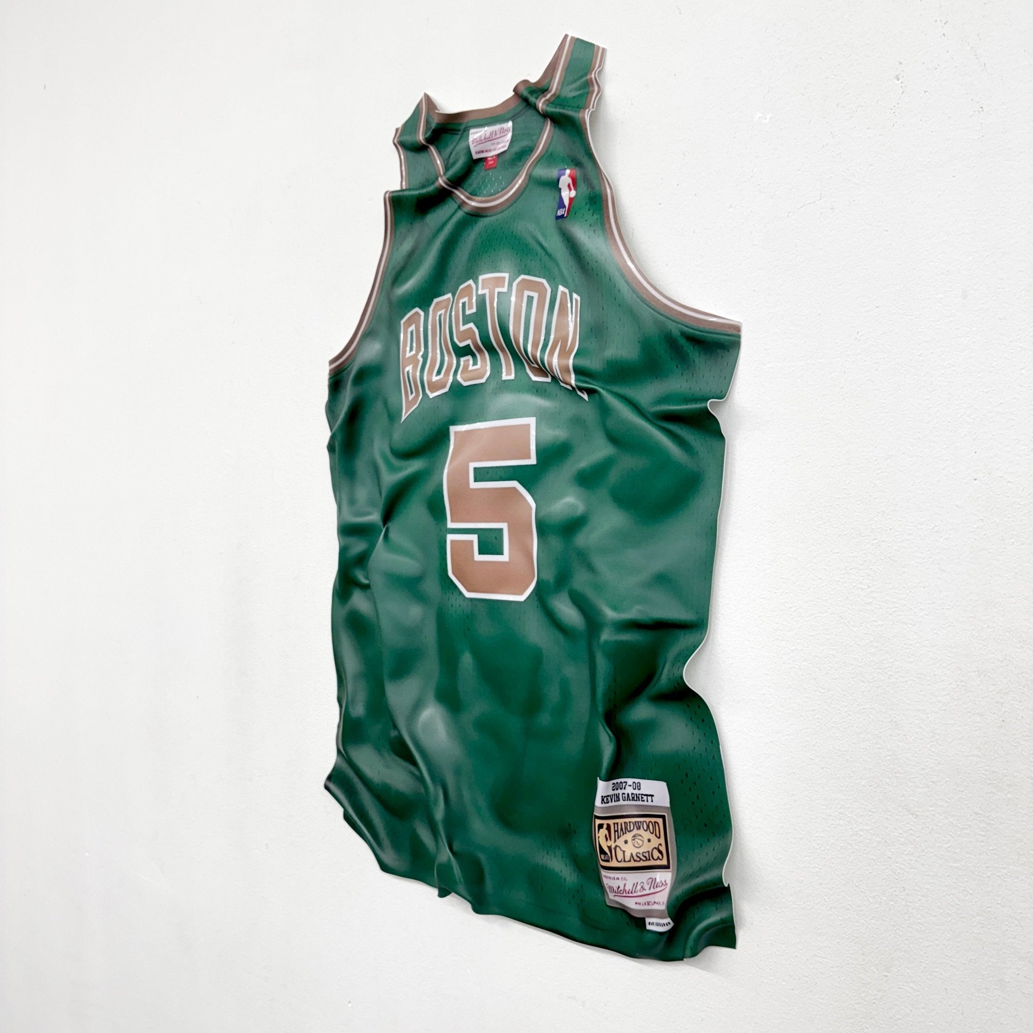 Tableau froissé - Maillot NBA "Boston 5" - Luxartis