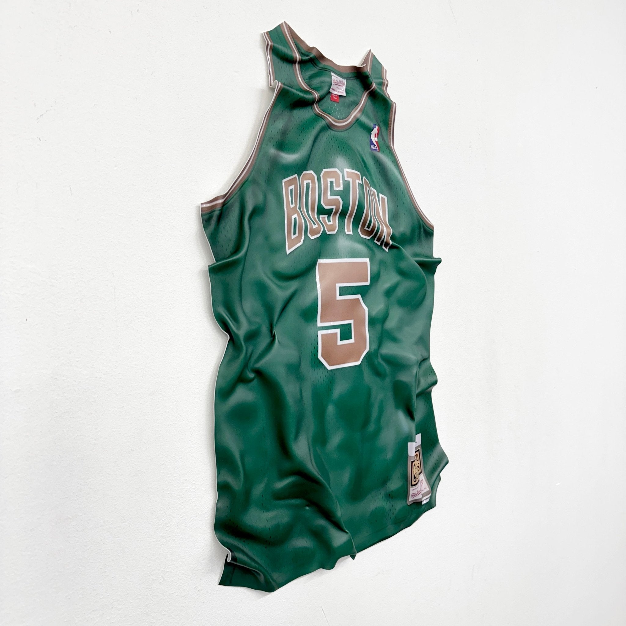 Tableau froissé - Maillot NBA "Boston 5" - Luxartis