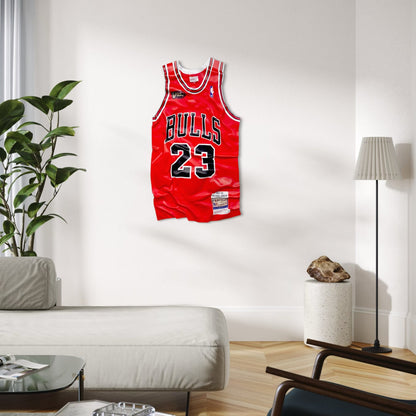 Tableau froissé - Maillot NBA "Bulls Rouge 23" - Luxartis