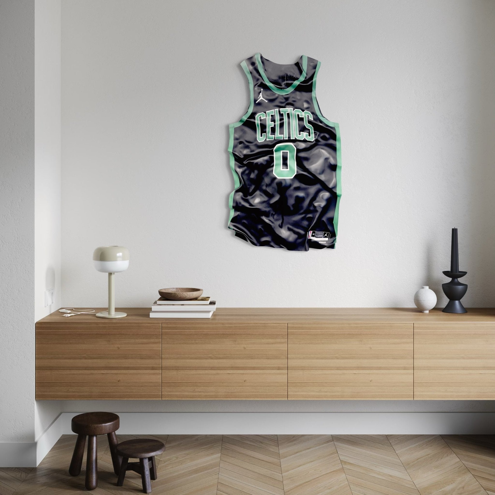 Tableau froissé - Maillot NBA "Celtics 0" - Luxartis