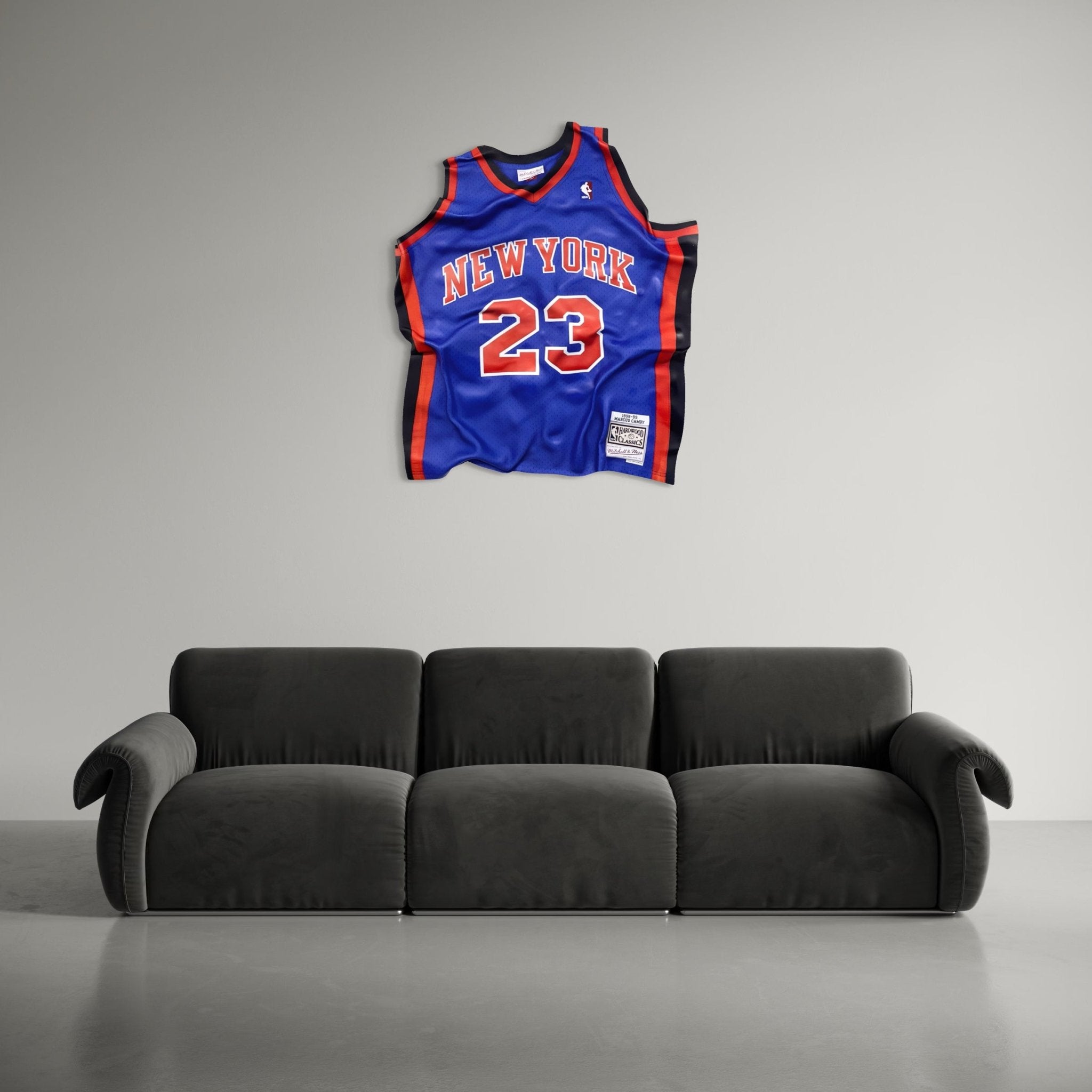 Tableau froissé - Maillot NBA "New York 23" - Luxartis