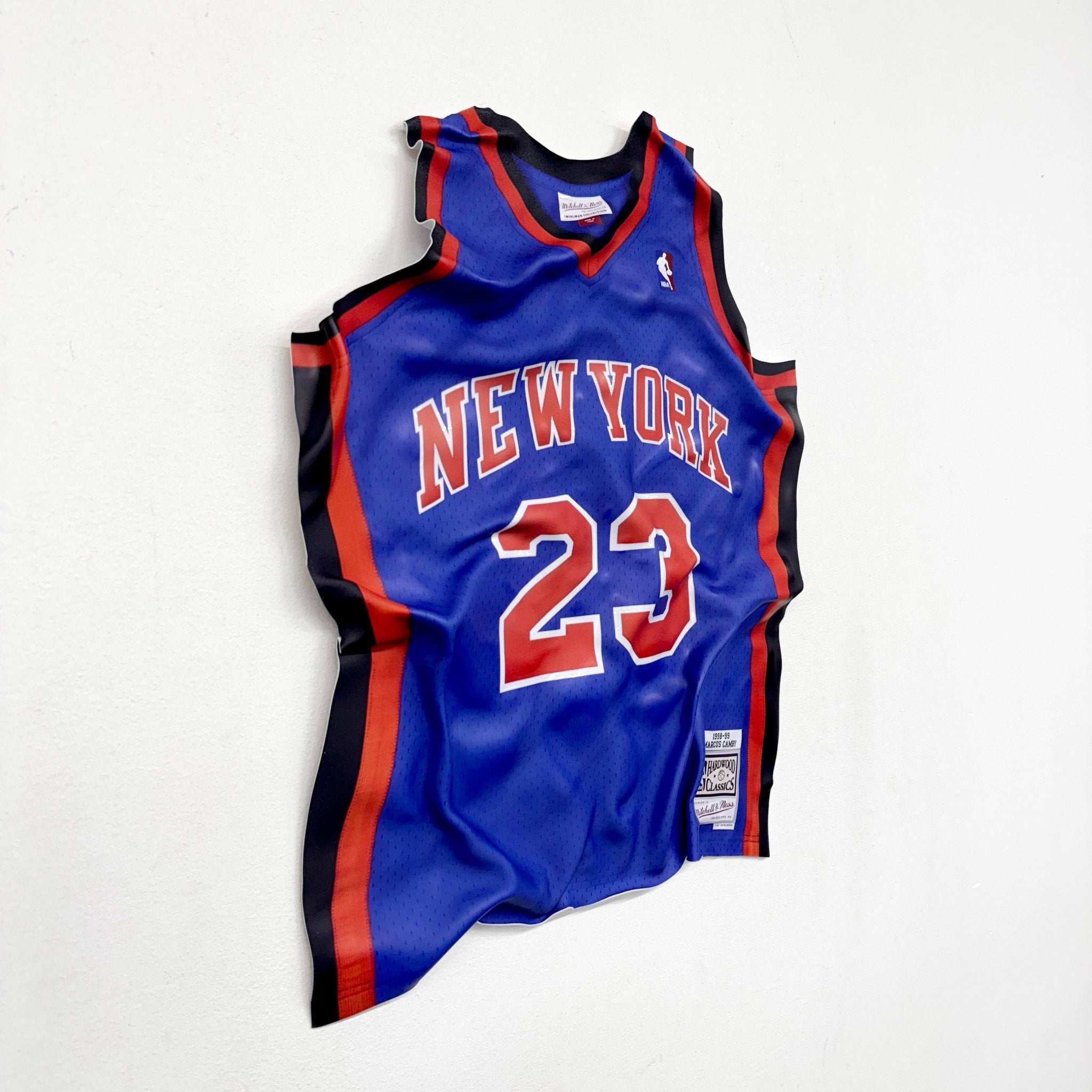 Tableau froissé - Maillot NBA "New York 23" - Luxartis