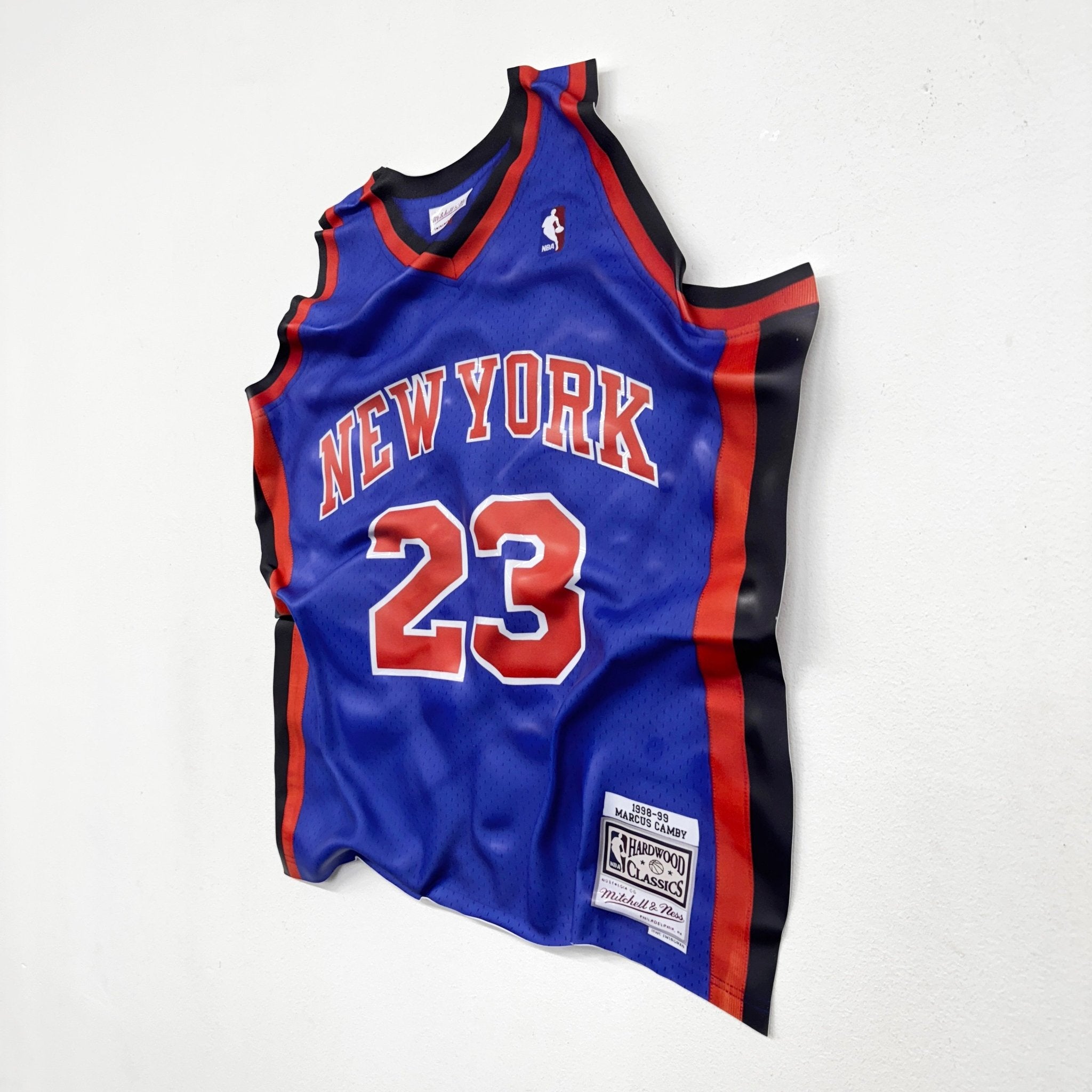 Tableau froissé - Maillot NBA "New York 23" - Luxartis