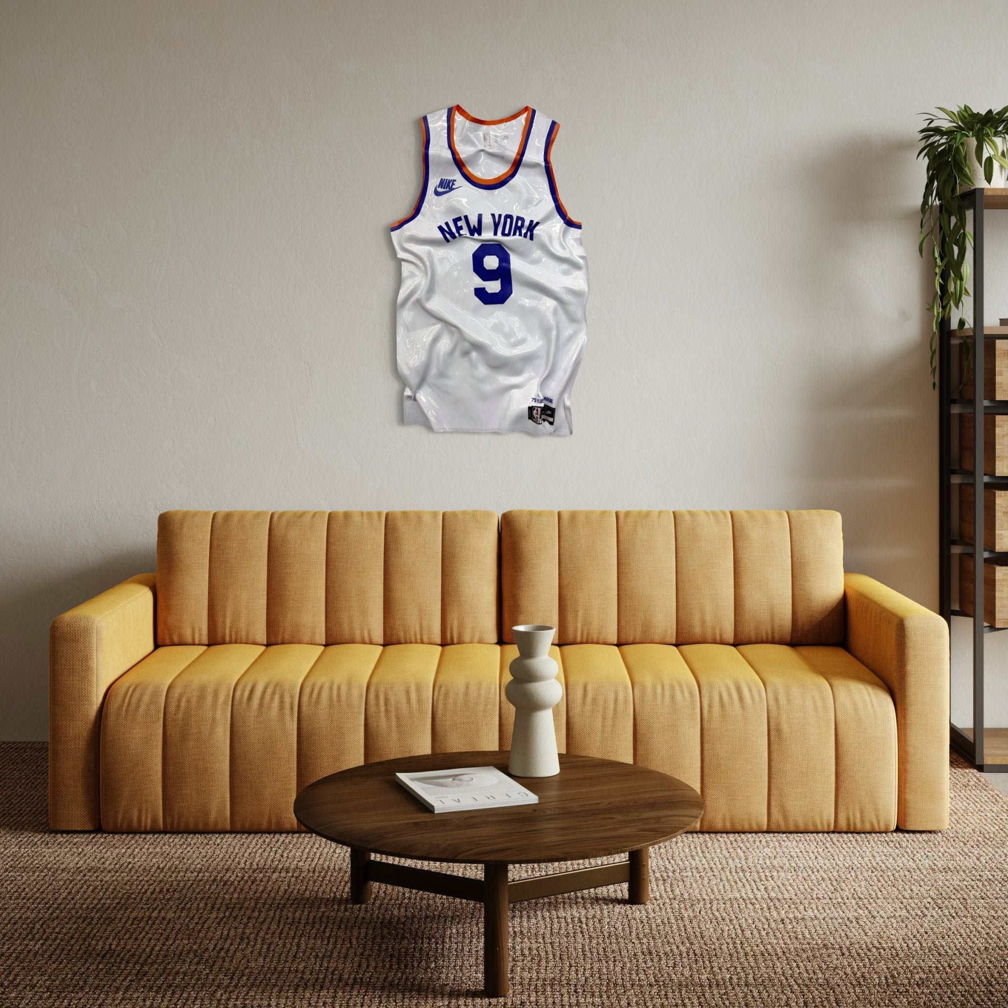 Tableau froissé - Maillot NBA "New York 9" - Luxartis