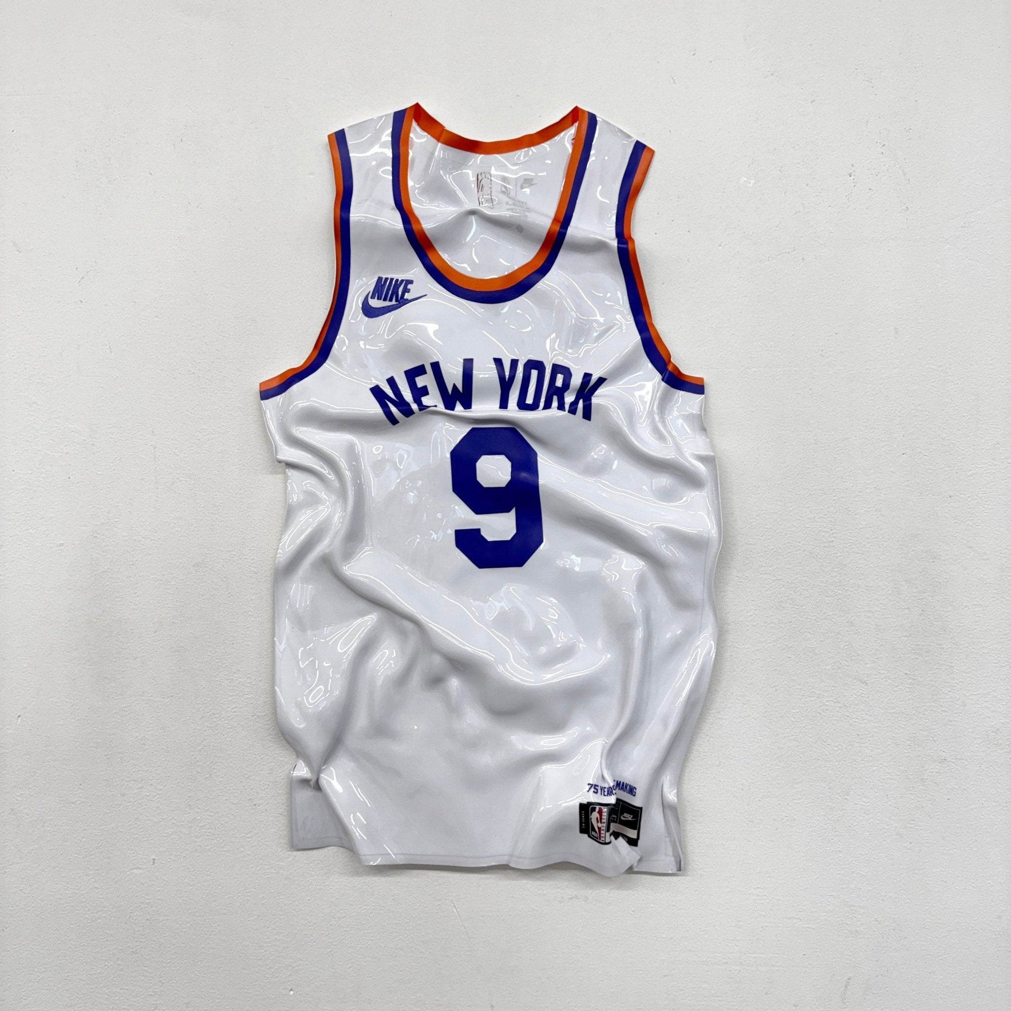 Tableau froissé - Maillot NBA "New York 9" - Luxartis