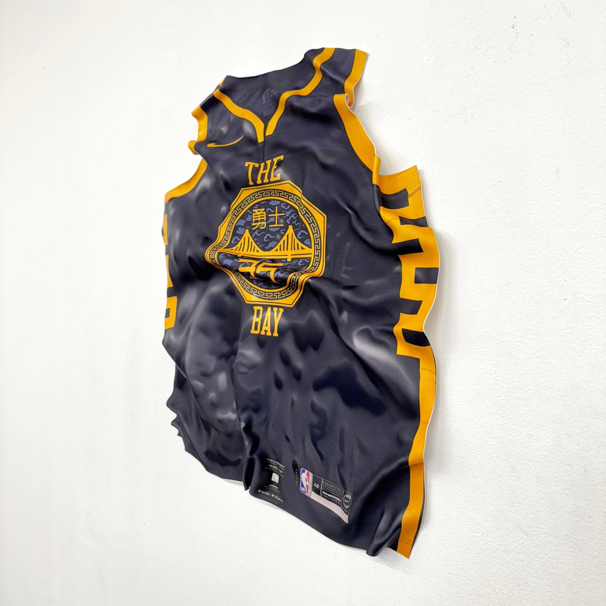 Tableau froissé - Maillot NBA "The Bay" - Luxartis