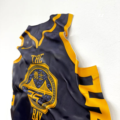 Tableau froissé - Maillot NBA "The Bay" - Luxartis
