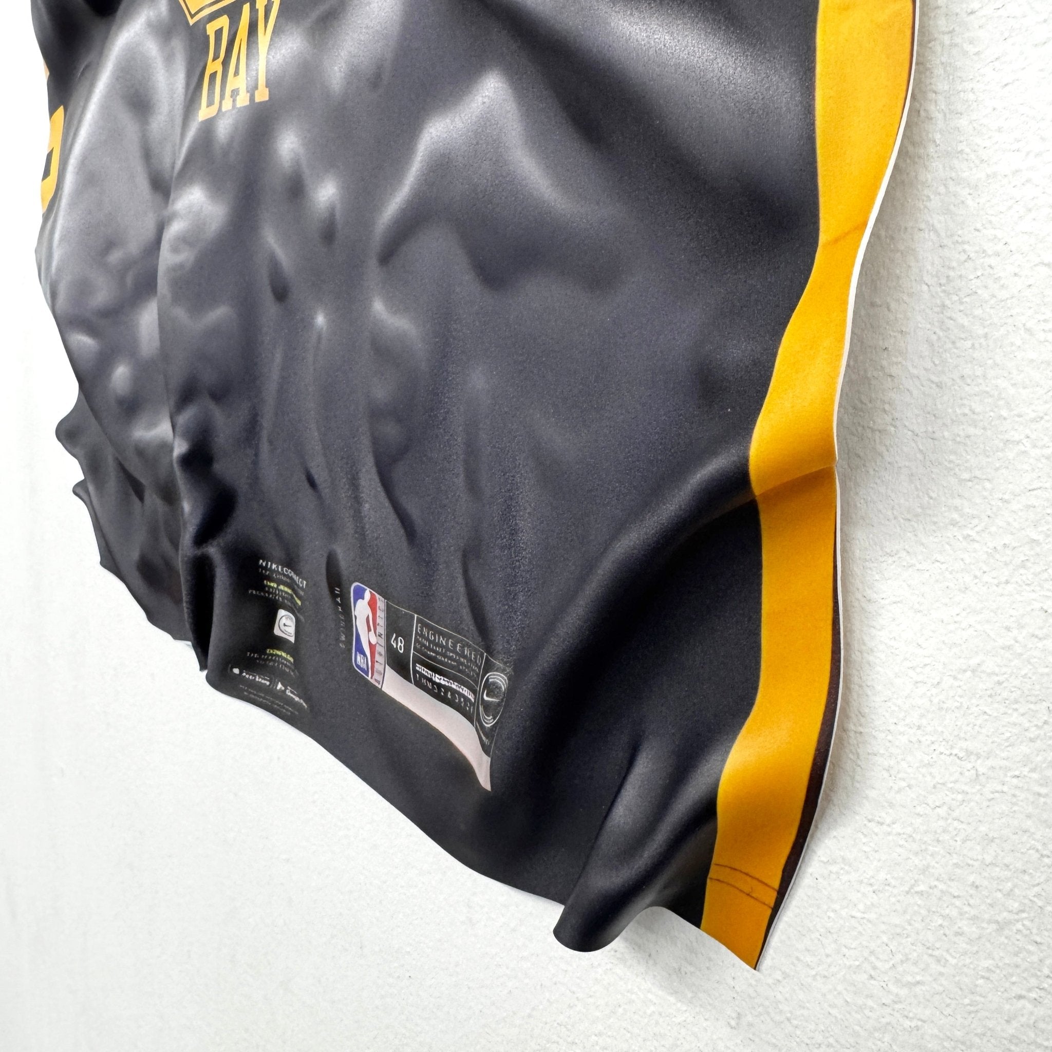 Tableau froissé - Maillot NBA "The Bay" - Luxartis