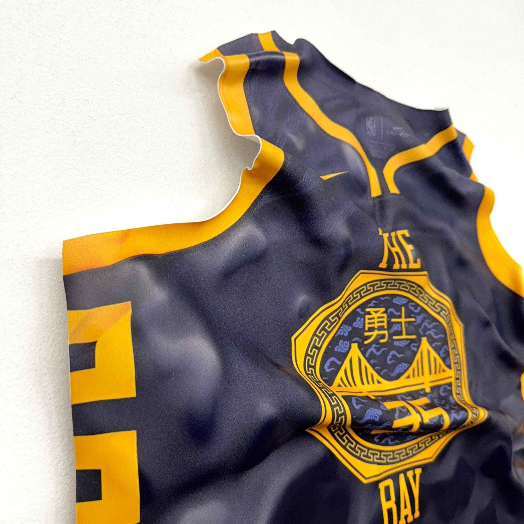 Tableau froissé - Maillot NBA "The Bay" - Luxartis