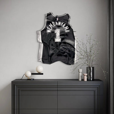 Tableau froissé - Maillot NBA "Wembanyama 1" - Luxartis