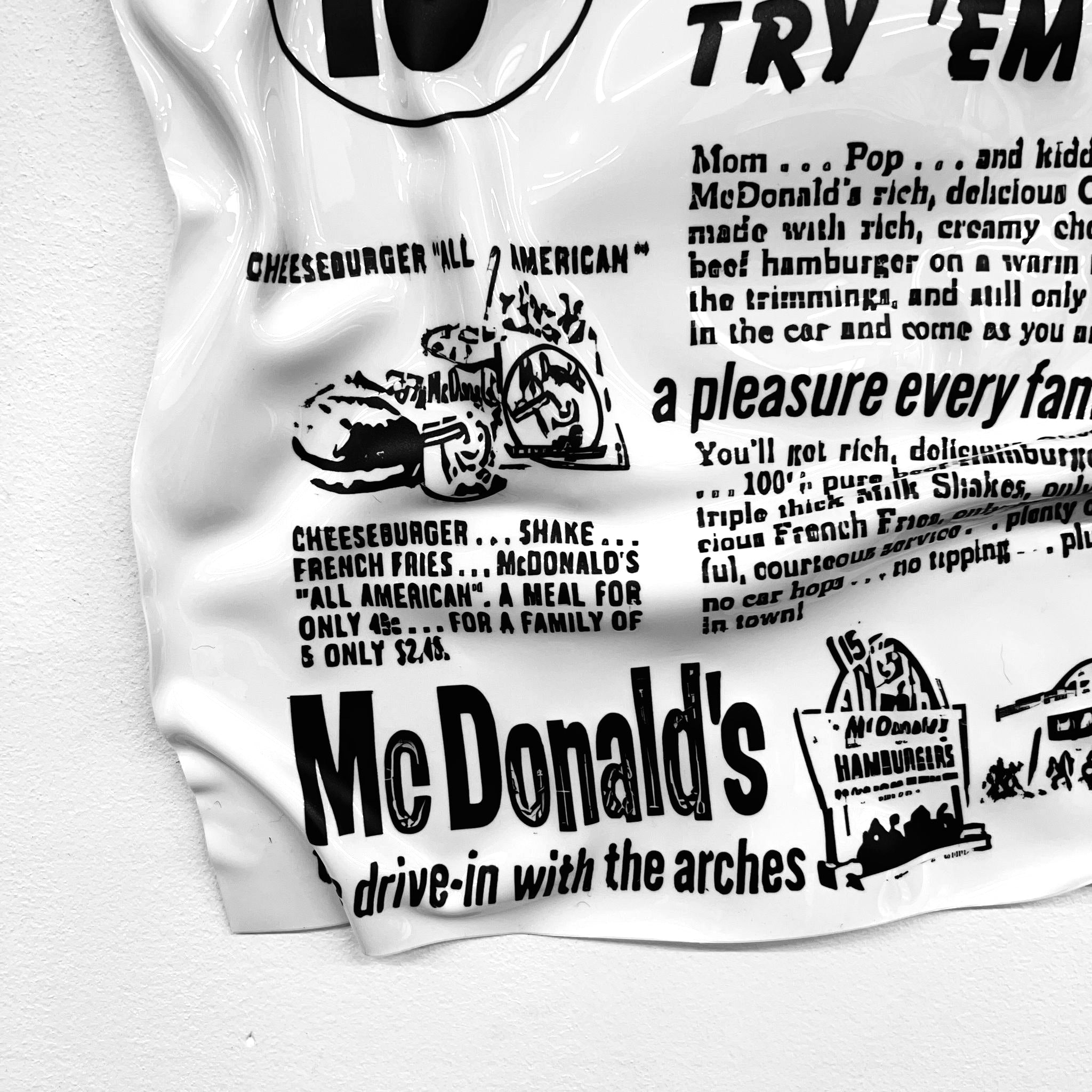Tableau froissé - Mc Donalds - Luxartis