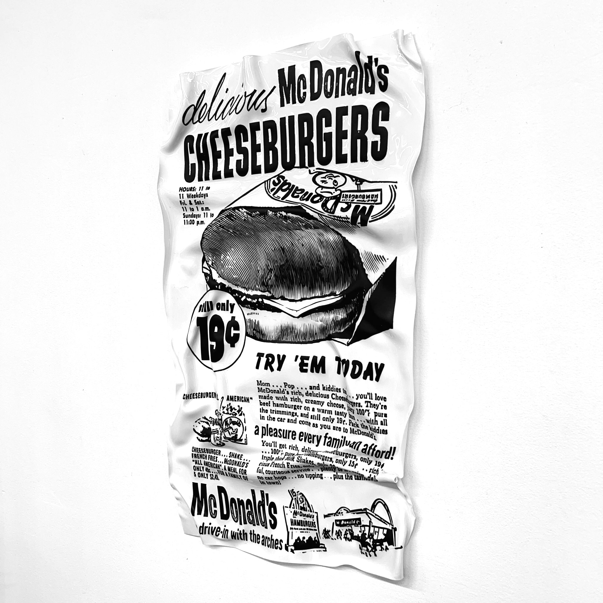 Tableau froissé - Mc Donalds - Luxartis