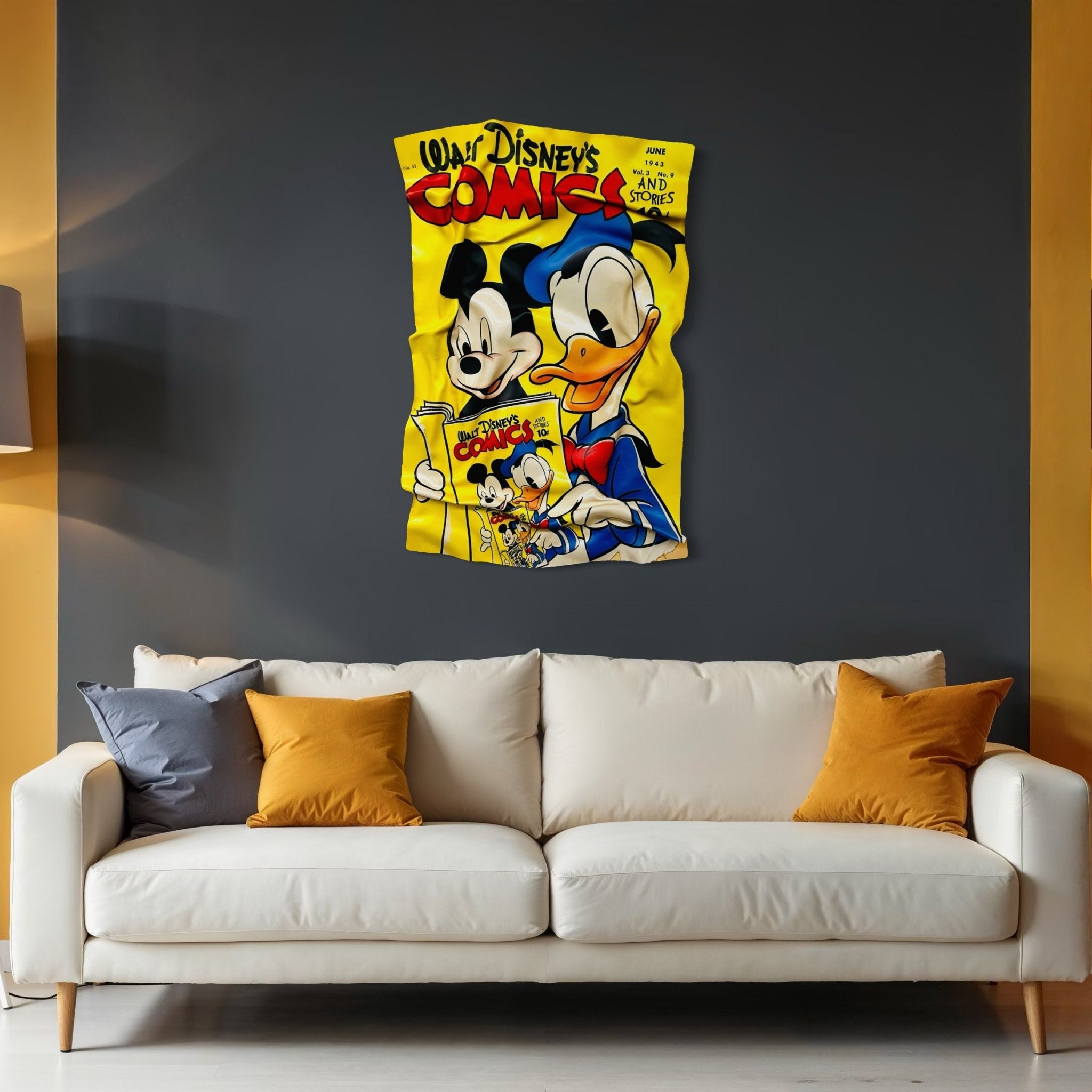 Tableau froissé - Mickey & Donald - Luxartis