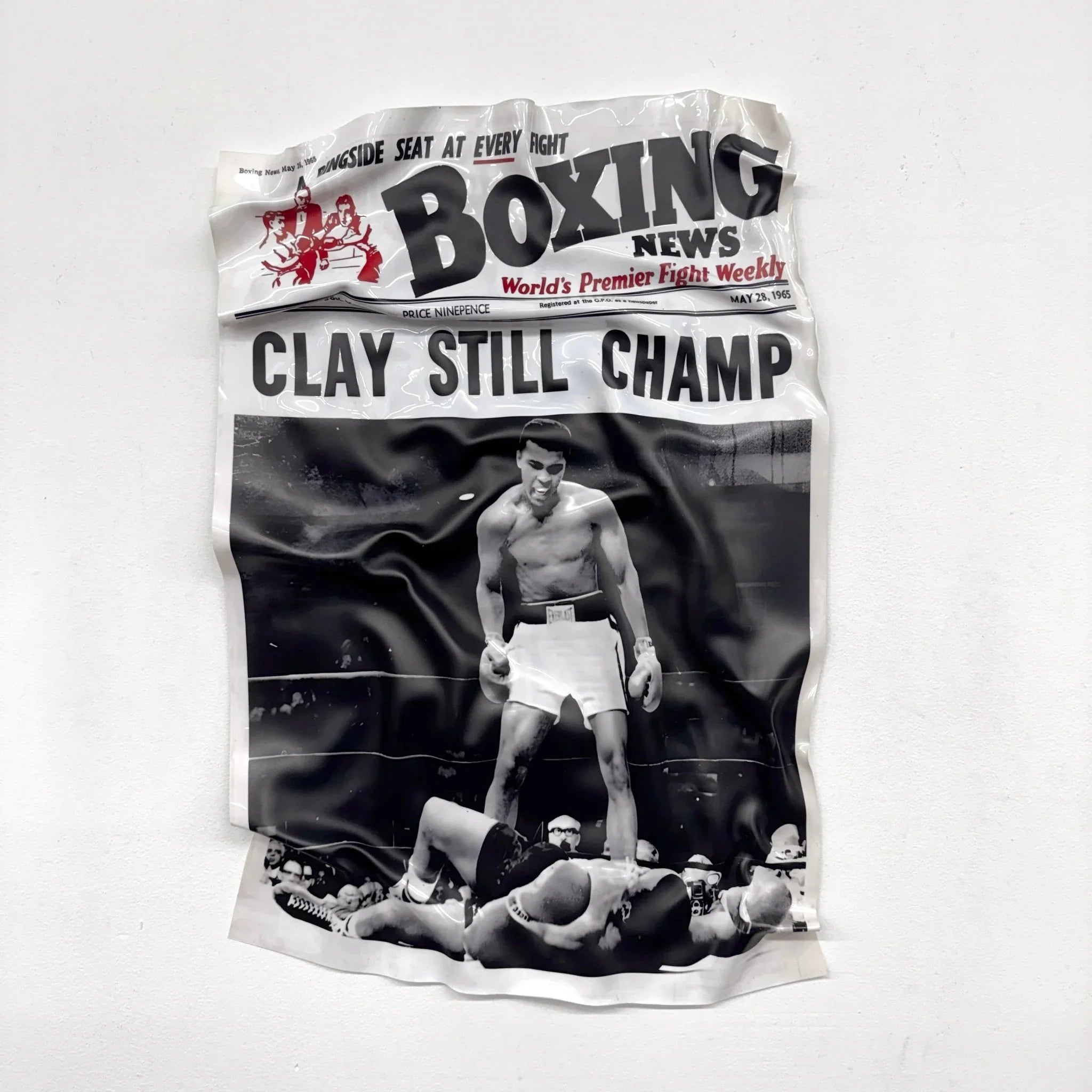 Tableau froissé - Muhammad Ali "Still Champ" - Luxartis