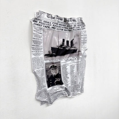 Tableau froissé - Naufrage du Titanic "NY Times 1912" - Luxartis