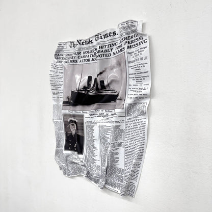 Tableau froissé - Naufrage du Titanic "NY Times 1912" - Luxartis