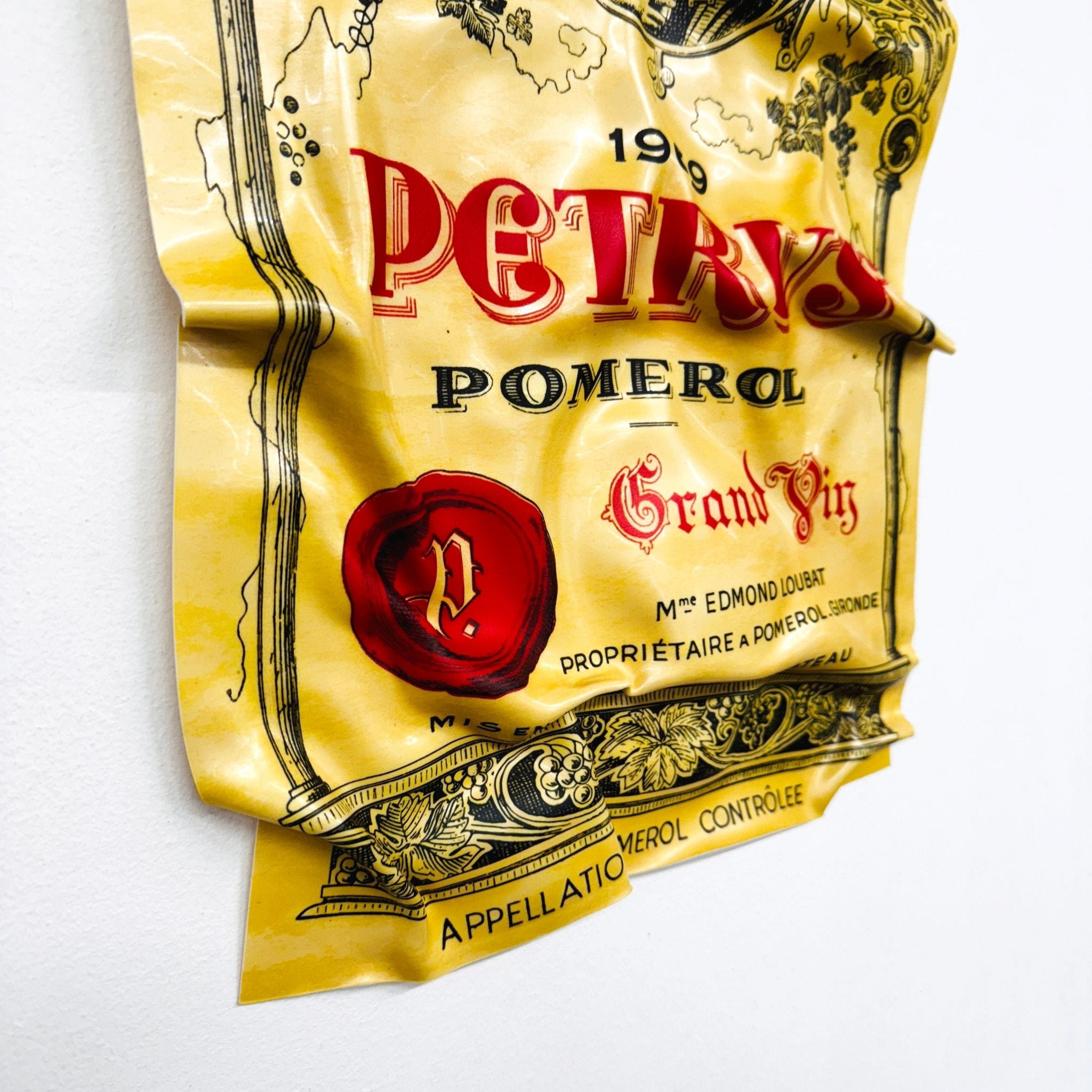 Tableau froissé - Petrus 1969 (Petit Format) - Luxartis