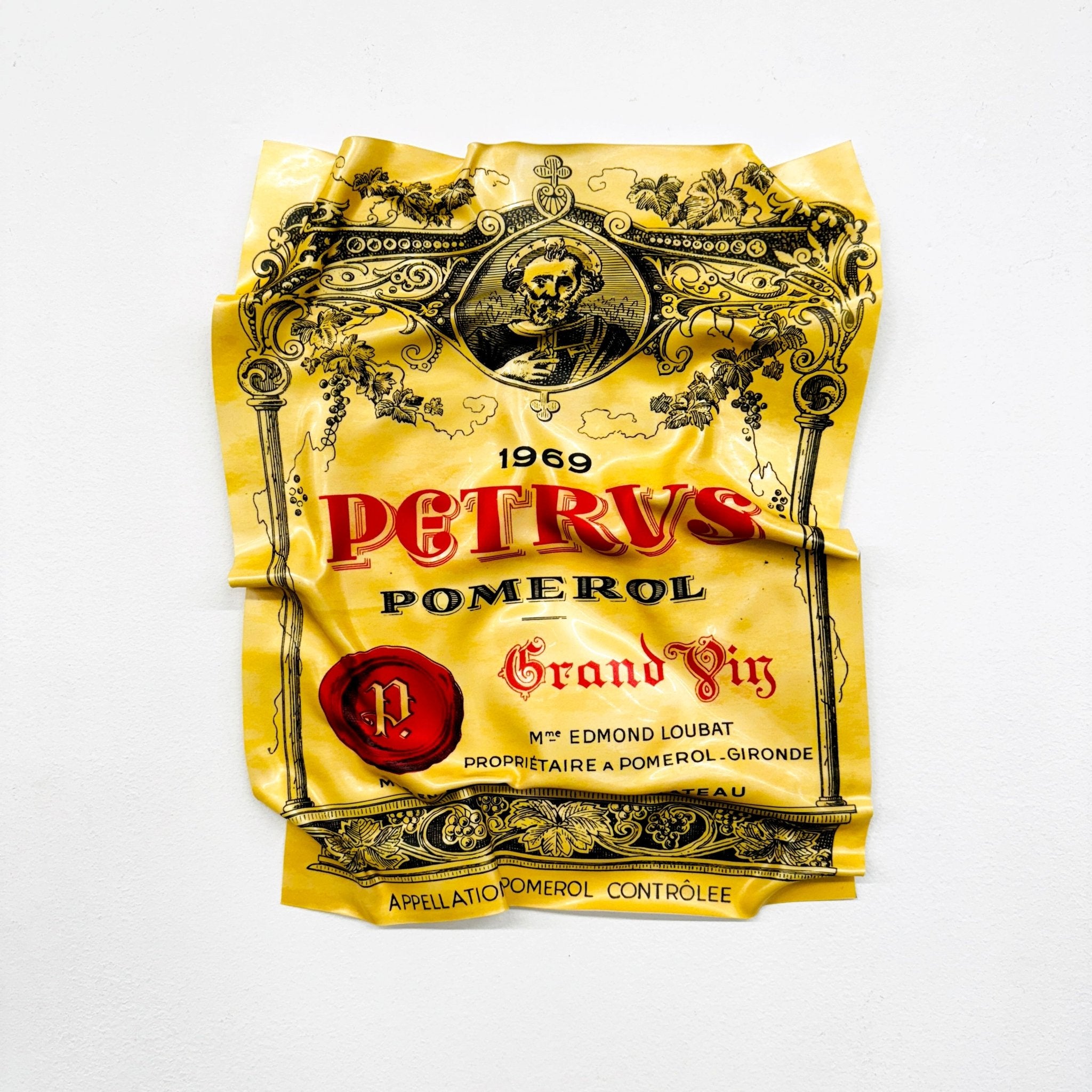 Tableau froissé - Petrus 1969 (Petit Format) - Luxartis