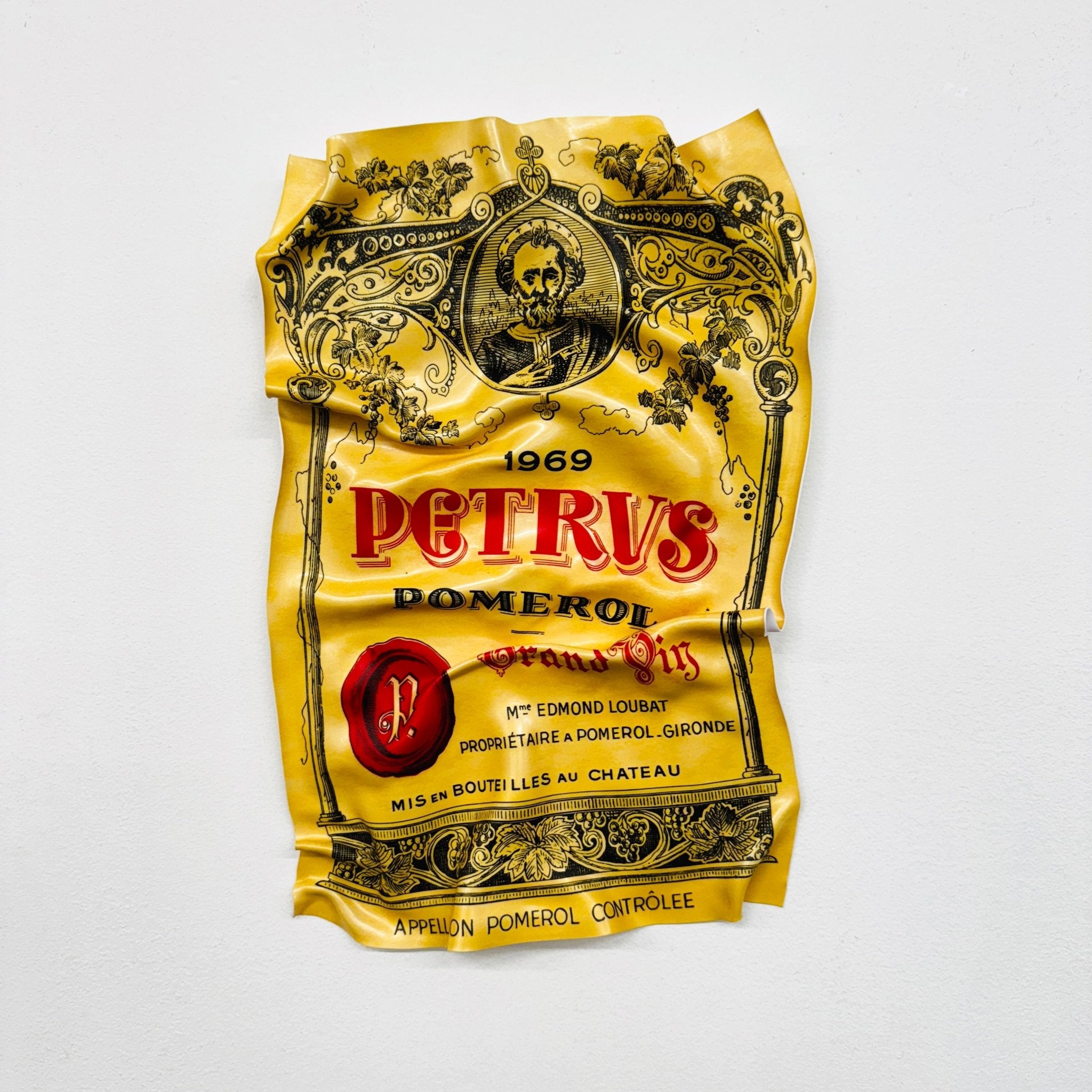 Tableau froissé - Petrus 1969 (Petit Format) - Luxartis