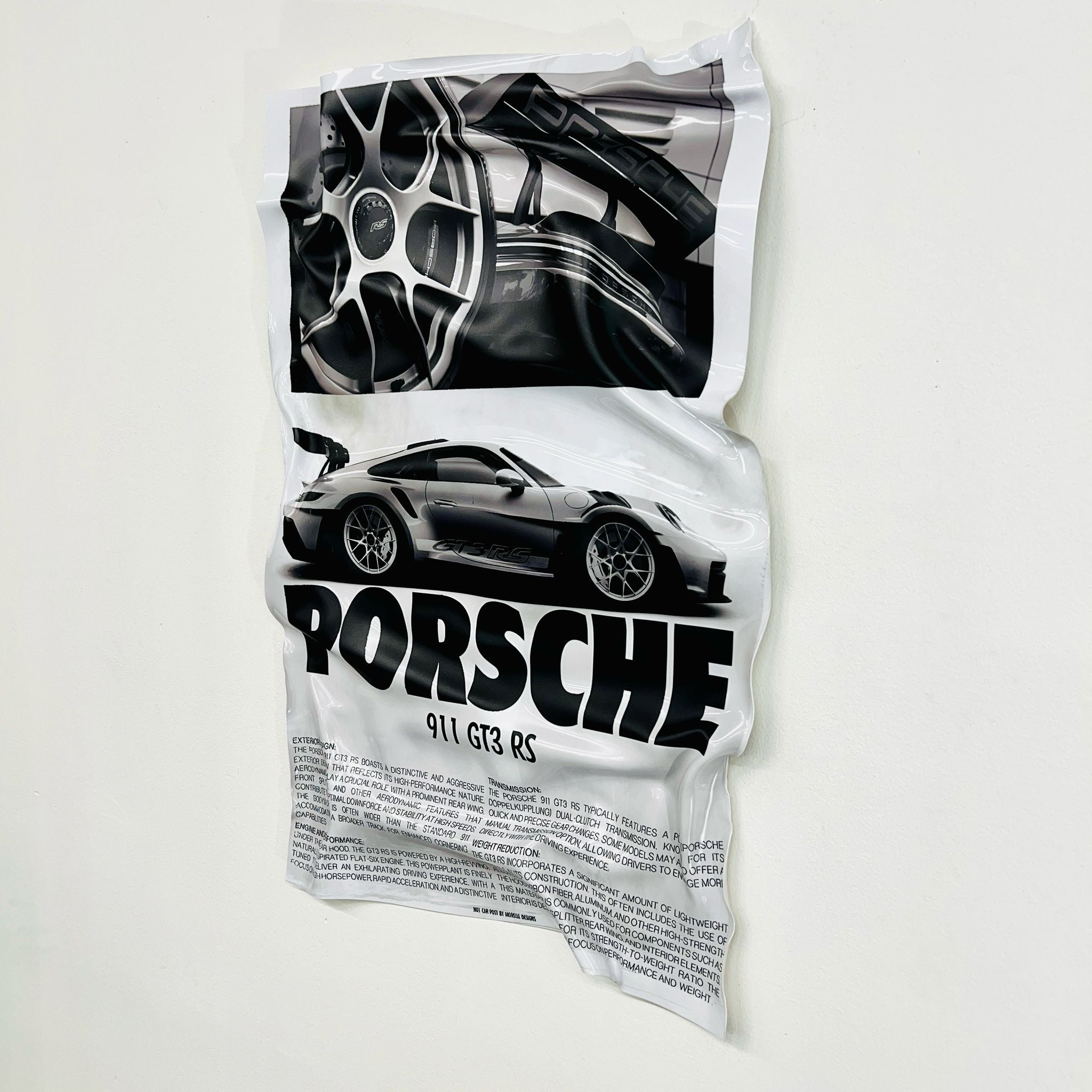 Tableau froissé - Porsche 911 GT3 RS - Luxartis