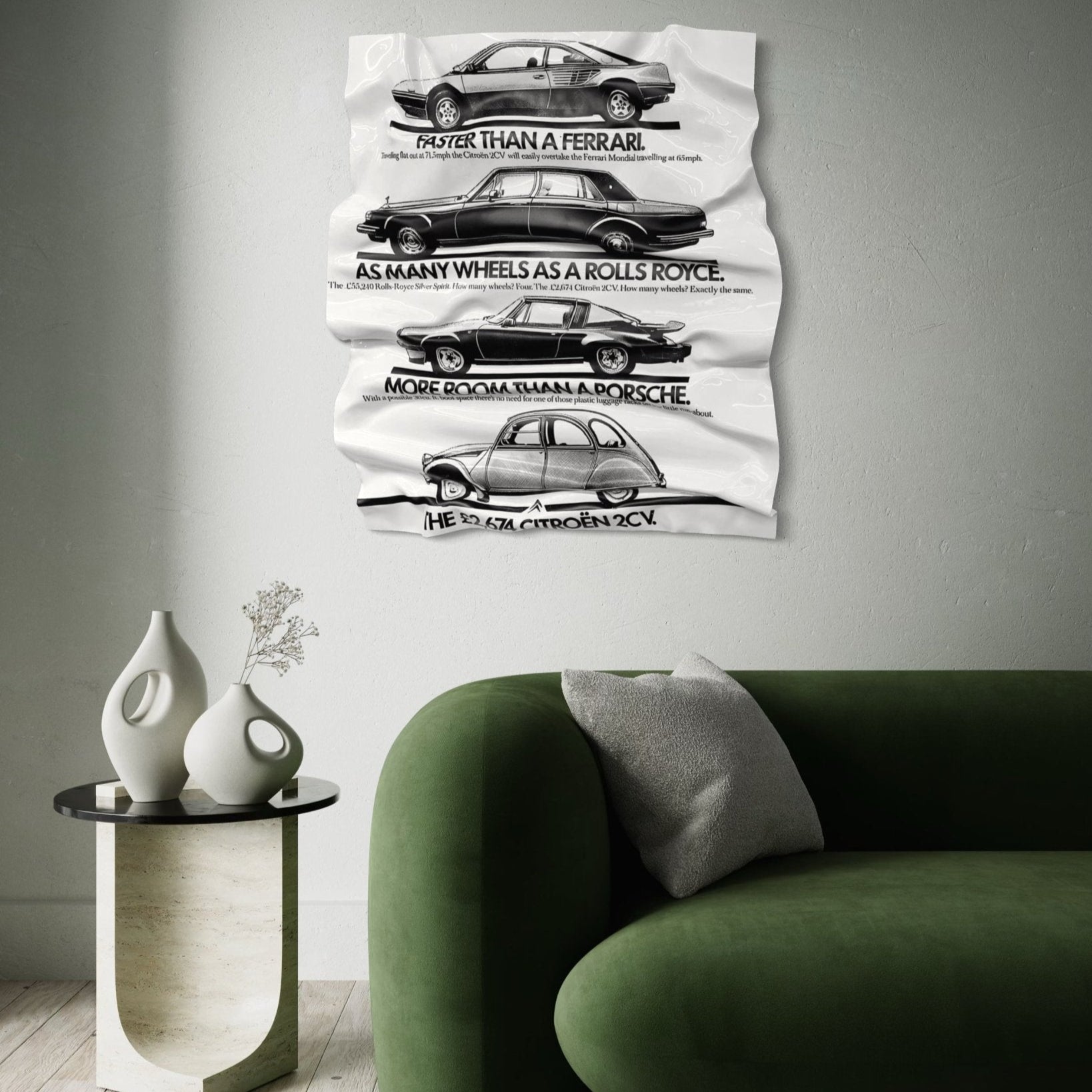 Tableau froissé - Pub Automobile - Luxartis
