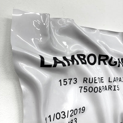 Tableau froissé - Reçu Lamborghini "Veneno" - Luxartis