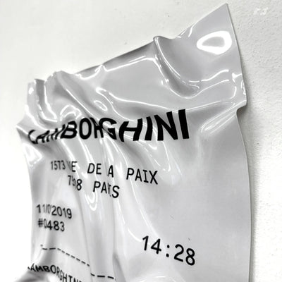 Tableau froissé - Reçu Lamborghini "Veneno" - Luxartis