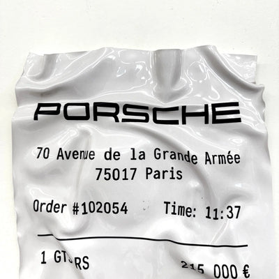 Tableau froissé - Reçu Porsche "GT3 RS" - Luxartis