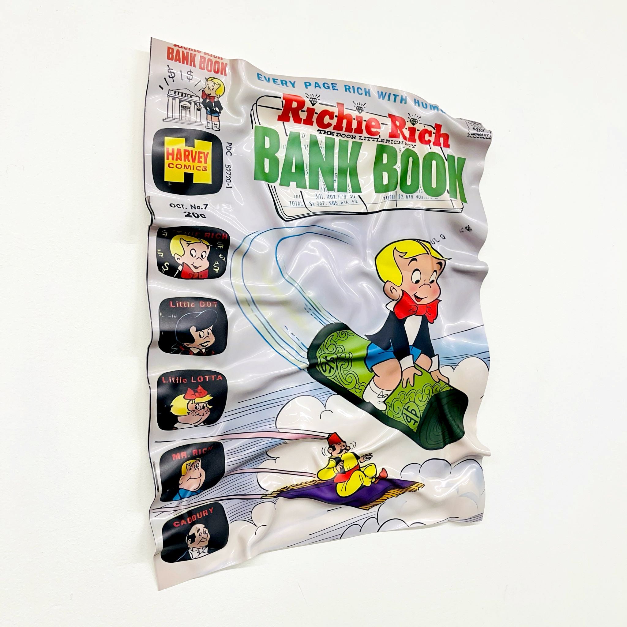 Tableau froissé - Richie Rich "Bank Book" - Luxartis